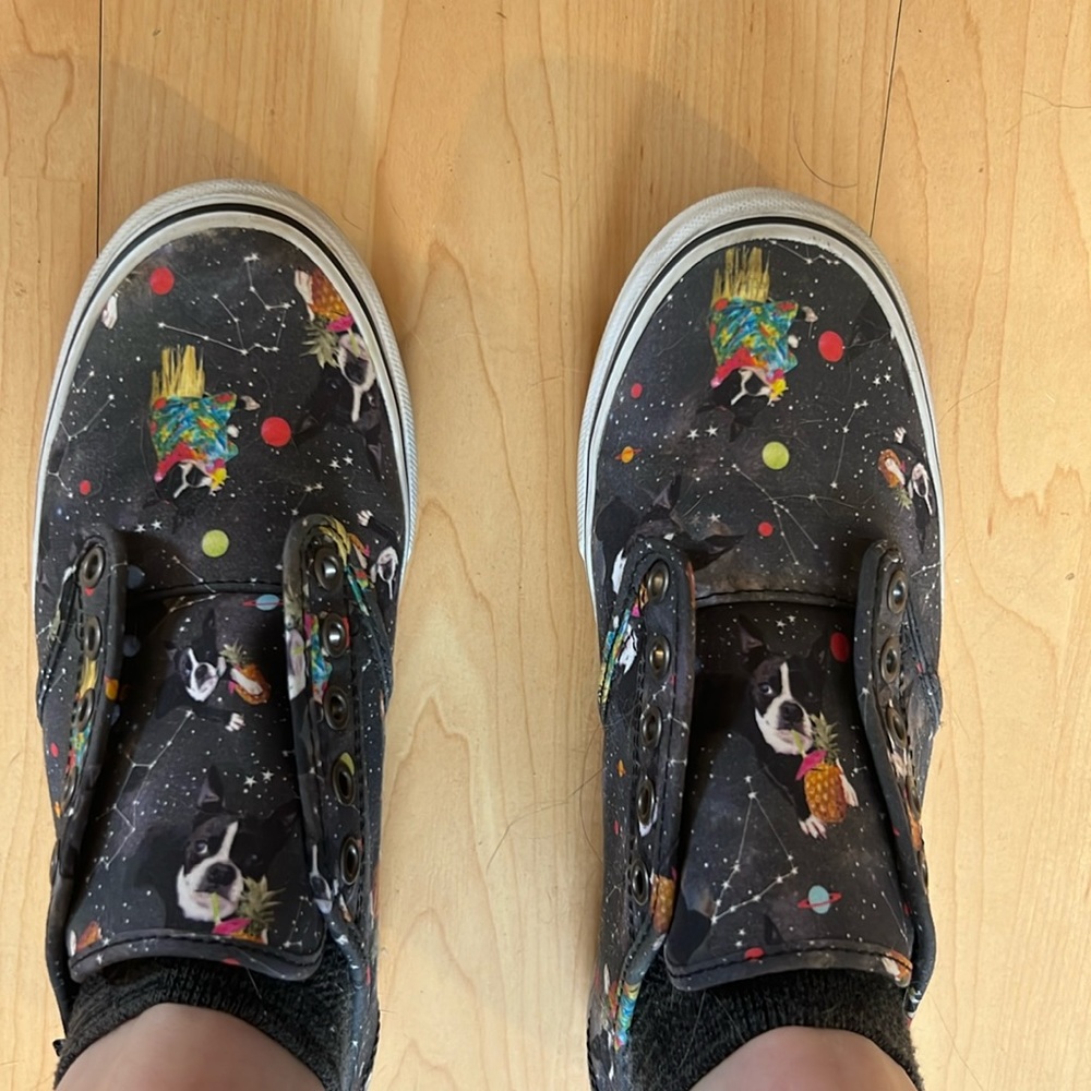 Custom Space Dog VANS - Women’s size 8